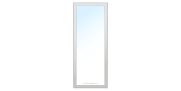 Drutex Holz Balkontür 2100 x 2400 (Gesamt mit Zusätzen: B 2100 x H 2400) Innen: Weiss (deckend) Aussen: Weiss (deckend)