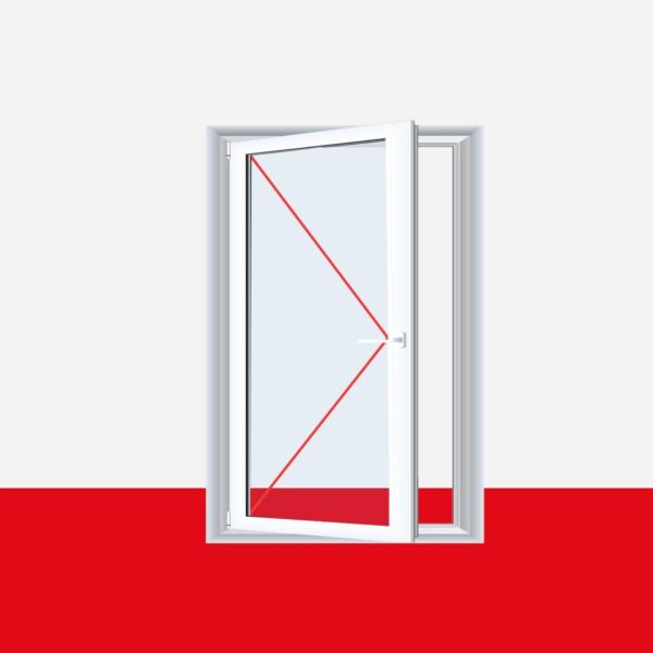Kunststofffenster Dreh (ohne Kipp) Fenster Weiß