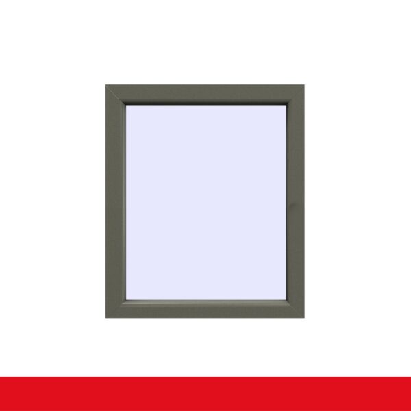 Festverglasung einflügeliges Fenster | Basaltgrau Glatt