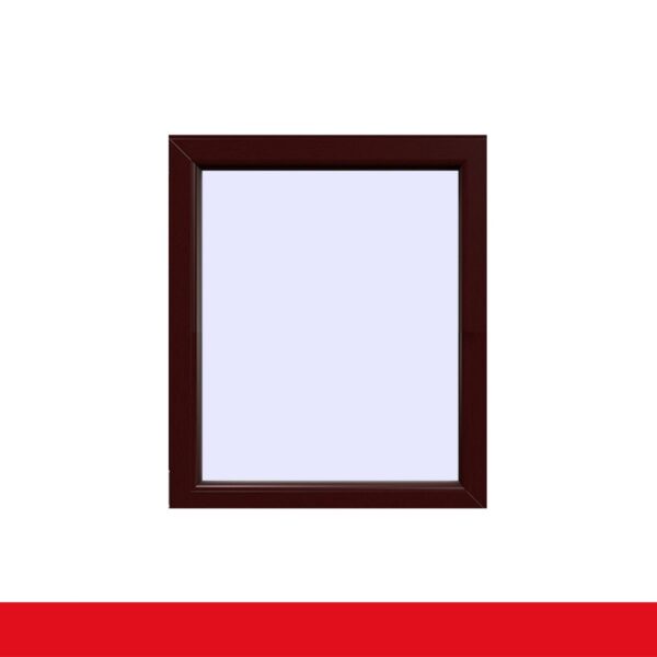 Festverglasung einflügeliges Fenster | Braun Maron