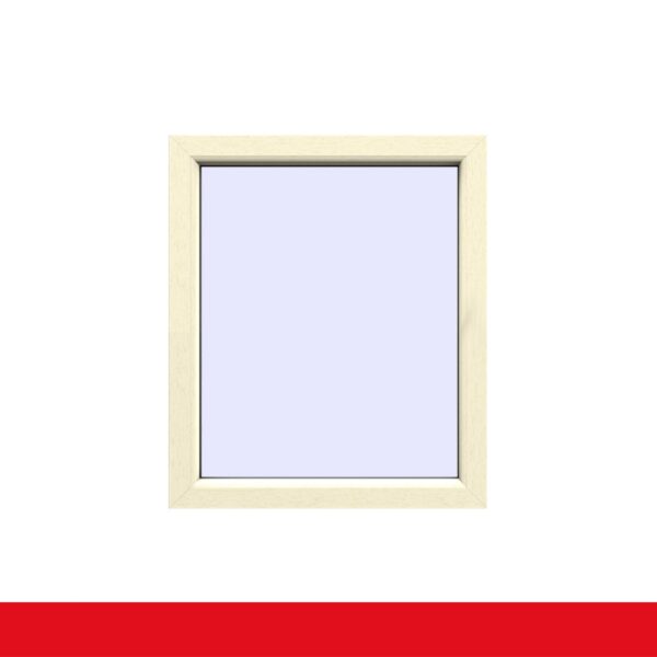 Festverglasung einflügeliges Fenster | Cremeweiß