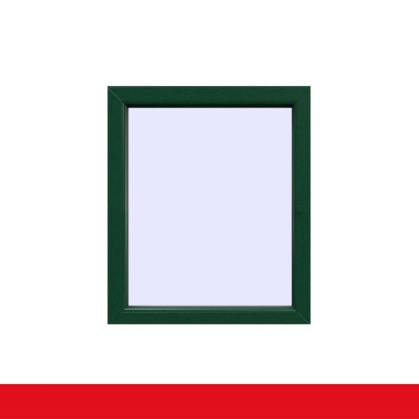 Festverglasung einflügeliges Fenster | Moosgrün