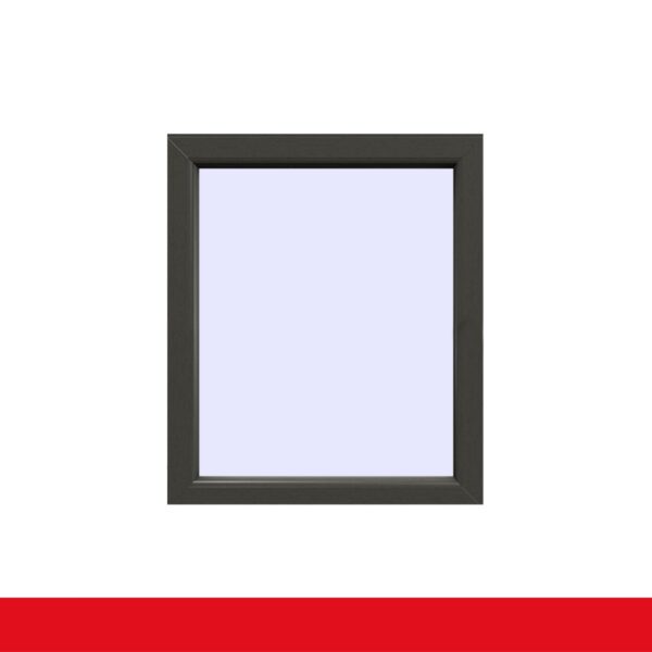 Festverglasung einflügeliges Fenster | Quarzgrau