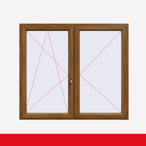 Stulpfenster Winchester XA beidseitig 2 flg. D/DK Kunststofffenster mit Stulp