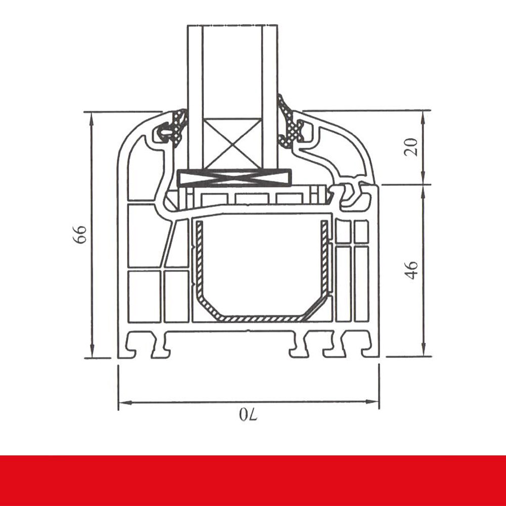 Balkonfenster Braun Maron - 2-fach / 3-fach Festverglasung Balkon Fenster Fest – Bild 3