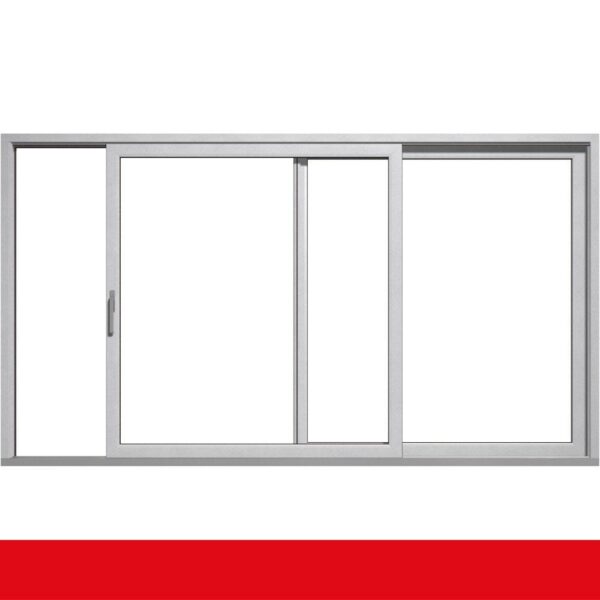 Hebe- Schiebetür Kunststoff Aluminium Gebürstet