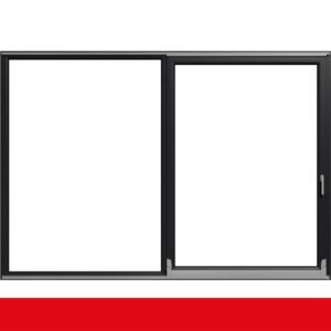 Parallel Schiebe Kipp Schiebetür PSK Kunststoff Anthrazitgrau Glatt beidseitig