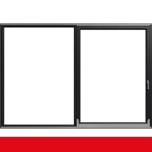 Parallel Schiebe Kipp Schiebetür PSK Kunststoff Anthrazitgrau beidseitig