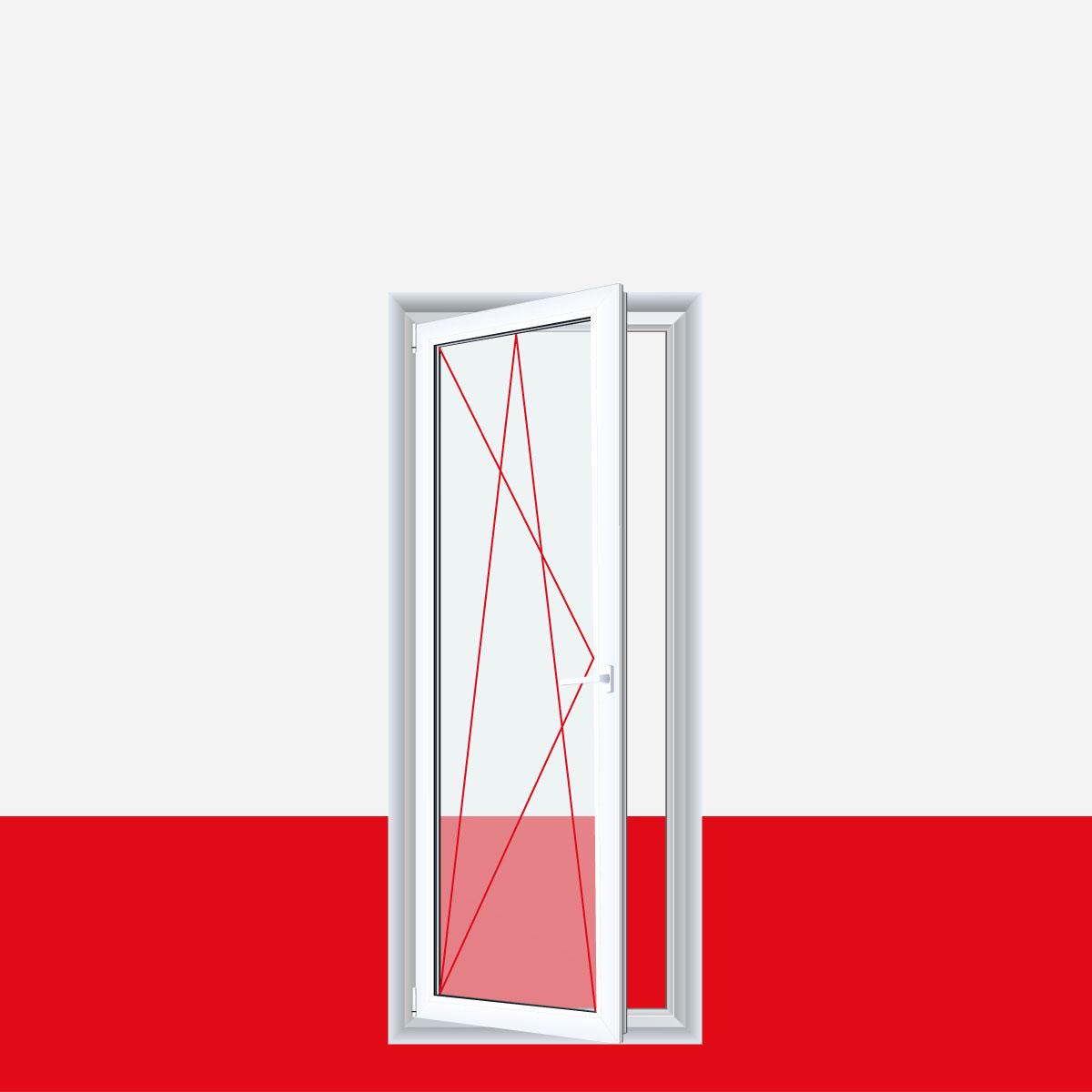 1-flüglige Balkontür Kunststoff Dreh-Kipp Dunkelrot – Bild 2