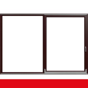 Parallel Schiebe Kipp Schiebetür PSK Kunststoff Braun Maron beidseitig