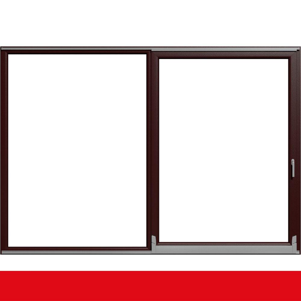 Parallel Schiebe Kipp Schiebetür PSK Kunststoff Braun Maron beidseitig