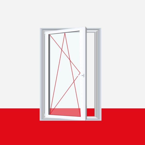 Kunststofffenster mit Lüftung Dreh-Kipp Fenster mit REGEL-air Falzlüfter