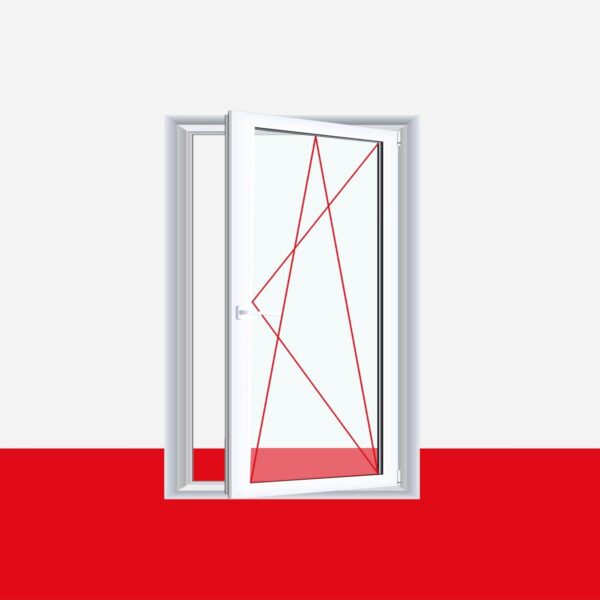Fenster Milchglas - 1 flg. Dreh Kipp  Kunststofffenster Ornament Milchglas
