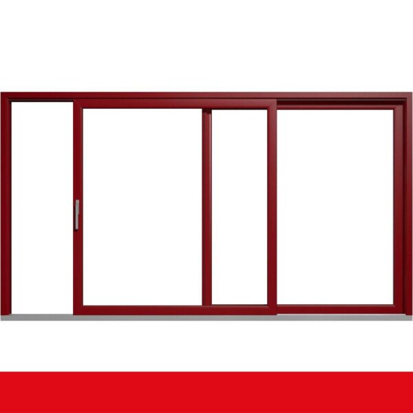 Hebe- Schiebetür Kunststoff Dunkelrot