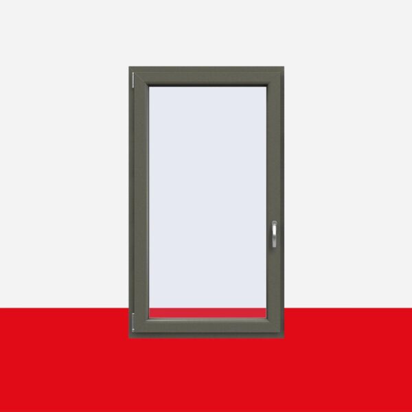Kunststofffenster Basaltgrau (Innen und Außen) Dreh Kipp Fenster 1 flg.
