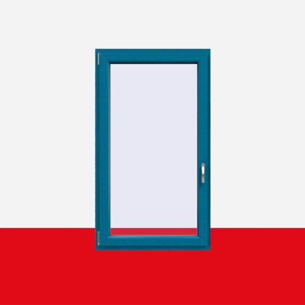 Kunststofffenster Brillantblau (Innen und Außen) Dreh Kipp Fenster 1 flg.