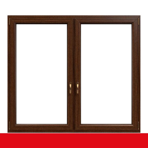 2-flügliges Kunststofffenster Macore (Innen und Außen) Dreh-Kipp / Dreh-Kipp mit Pfosten