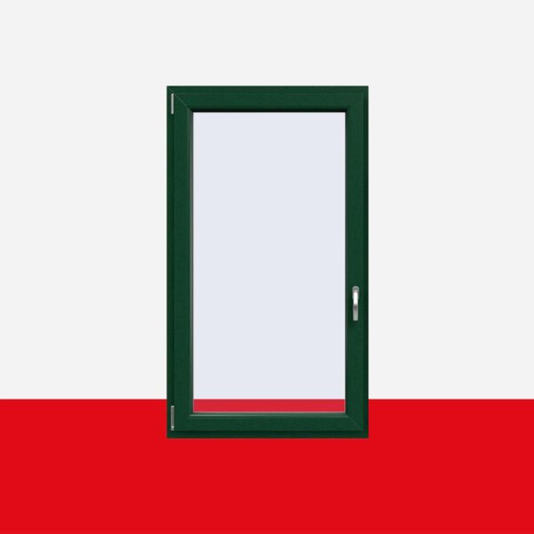 Kunststofffenster Moosgrün (Innen und Außen) Dreh Kipp Fenster 1 flg.