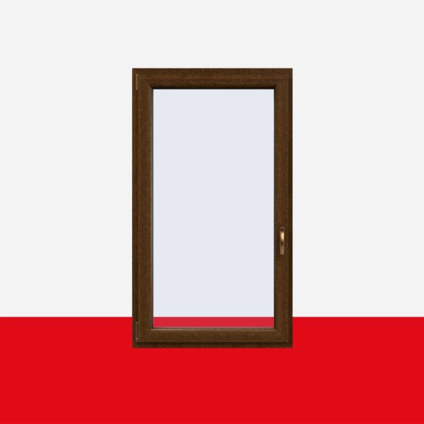 Kunststofffenster Nussbaum (Innen und Außen) Dreh Kipp Fenster 1 flg.