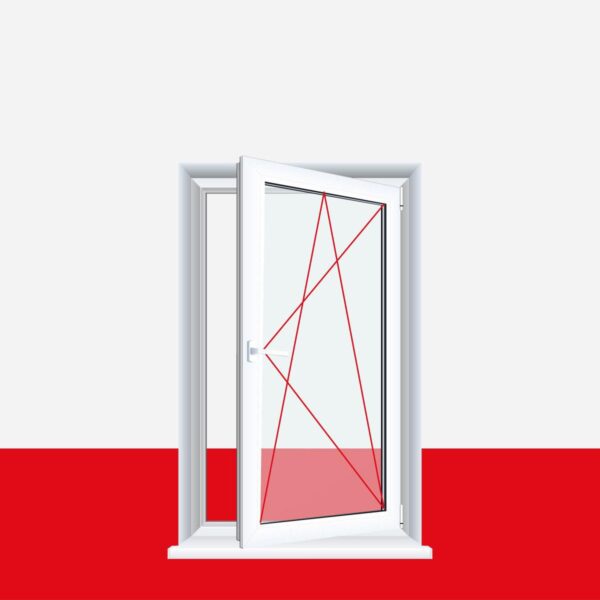 Kunststoff Kellerfenster Dreh-Kipp 2-fach Verglasung 60x60cm 600mm x 600mm Weiß