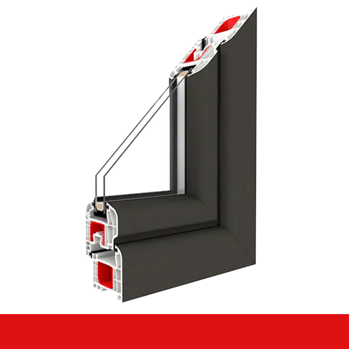 Balkonfenster Quarzgrau - 2-fach / 3-fach Festverglasung Balkon Fenster Fest