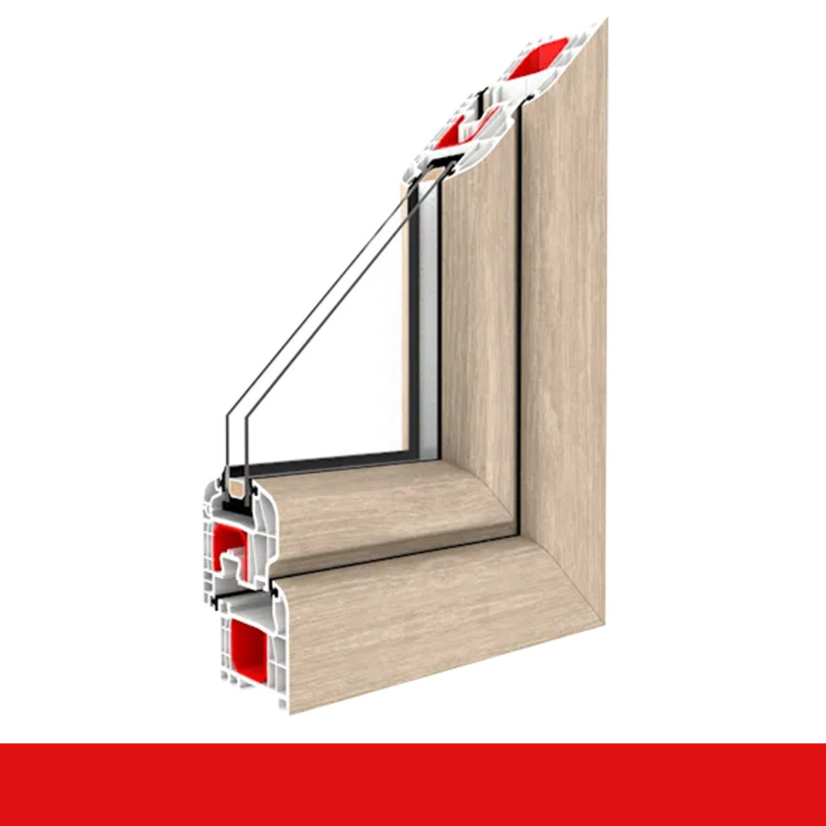 Kunststofffenster Badfenster Ornament Chinchilla Sheffield Oak Light