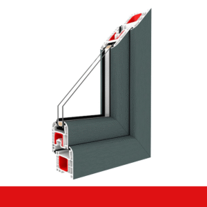 Balkontür Terrassentür Basaltgrau mit flacher Schwelle 2flg. Stulp