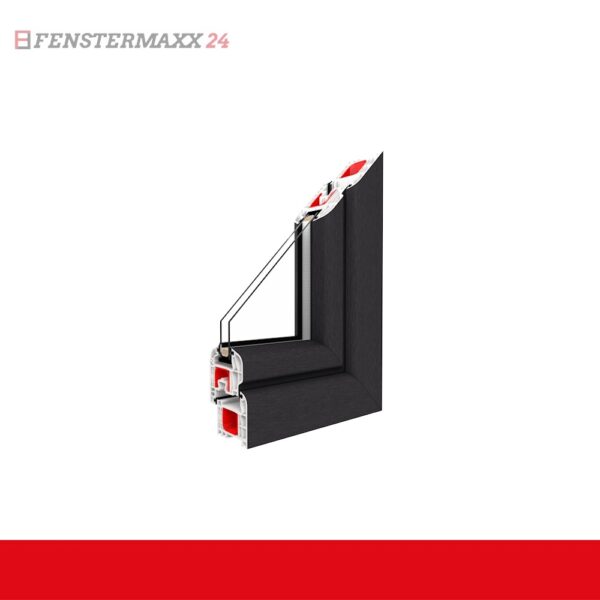 Balkontür Terrassentür Crown Platin mit flacher Schwelle 2flg. Pfosten