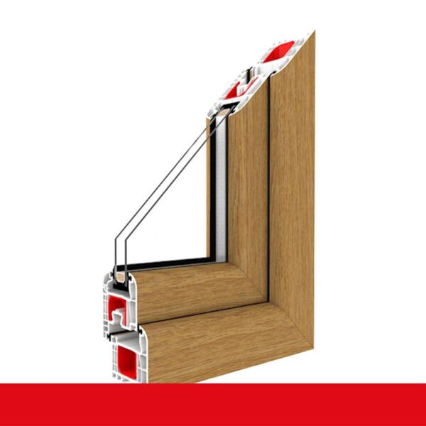 Bodentiefe Fenster Eiche Natur - Dreh-Kipp Fenster 2-fach / 3-fach Glas