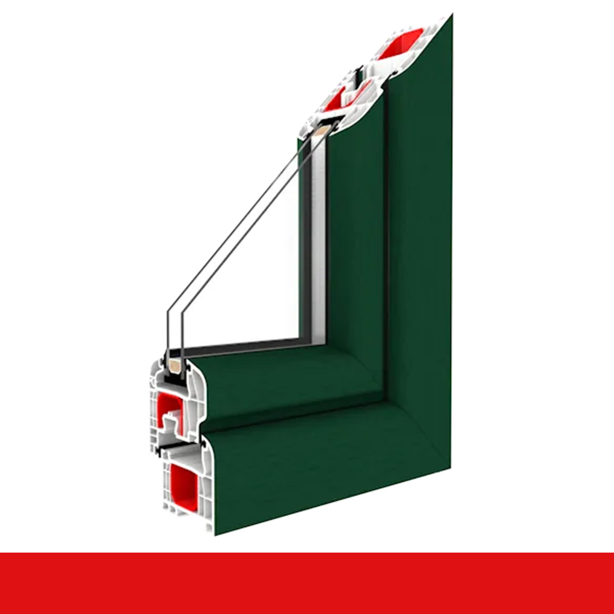 Balkonfenster Moosgrün - 2-fach / 3-fach Festverglasung Balkon Fenster Fest