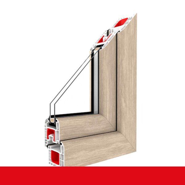 Kellerfenster Sheffield Oak Light 4 Sicherheitspilzzapfen abschließbarer Griff / Dreh/Kipp