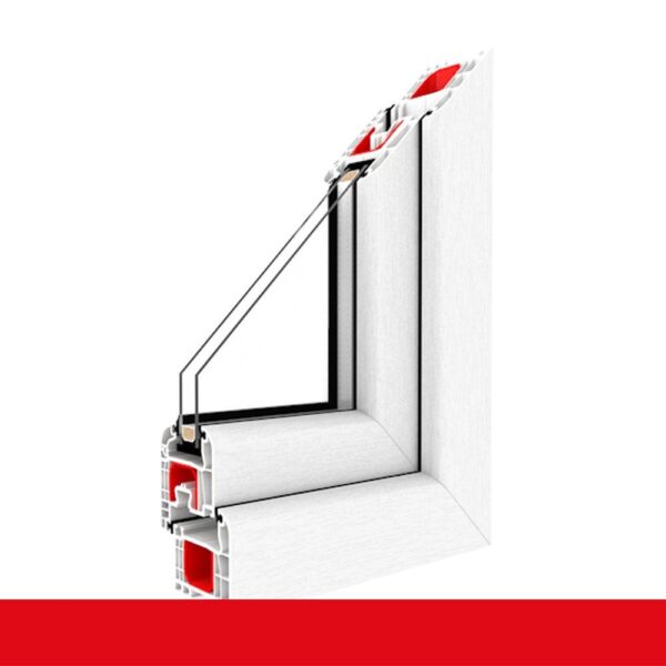 Kunststofffenster Badfenster Ornament Chinchilla Weiss Fx