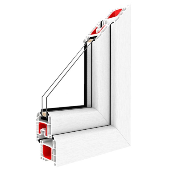 Kunststofffenster Badfenster Ornament Cathedral Weiss FX