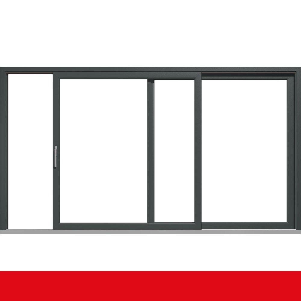 Hebe- Schiebetür Kunststoff Schiefergrau Glatt – Bild 2