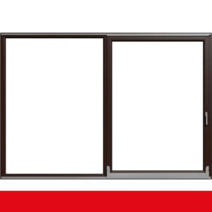 Parallel Schiebe Kipp Schiebetür PSK Kunststoff Schokobraun beidseitig