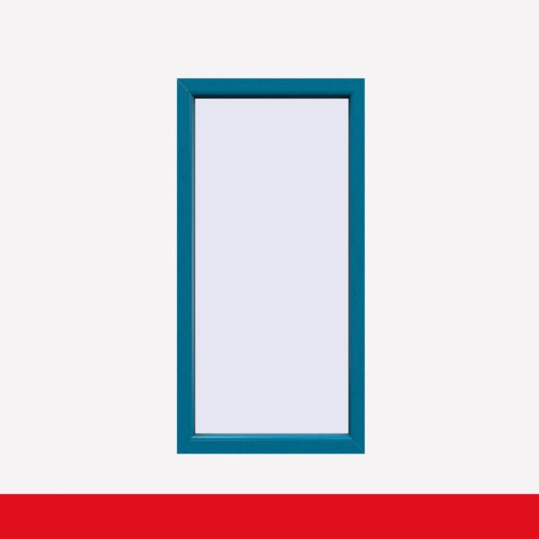 Balkonfenster Brillantblau (beidseitig) Festverglasung Fenster Fest im Rahmen