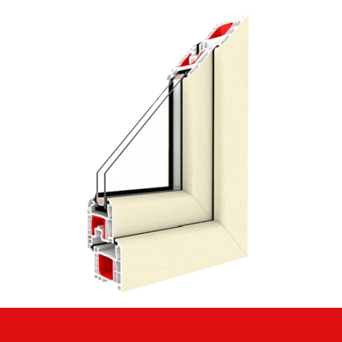 Kellerfenster Cremeweiß 4 Sicherheitspilzzapfen abschließbarer Griff / Dreh/Kipp