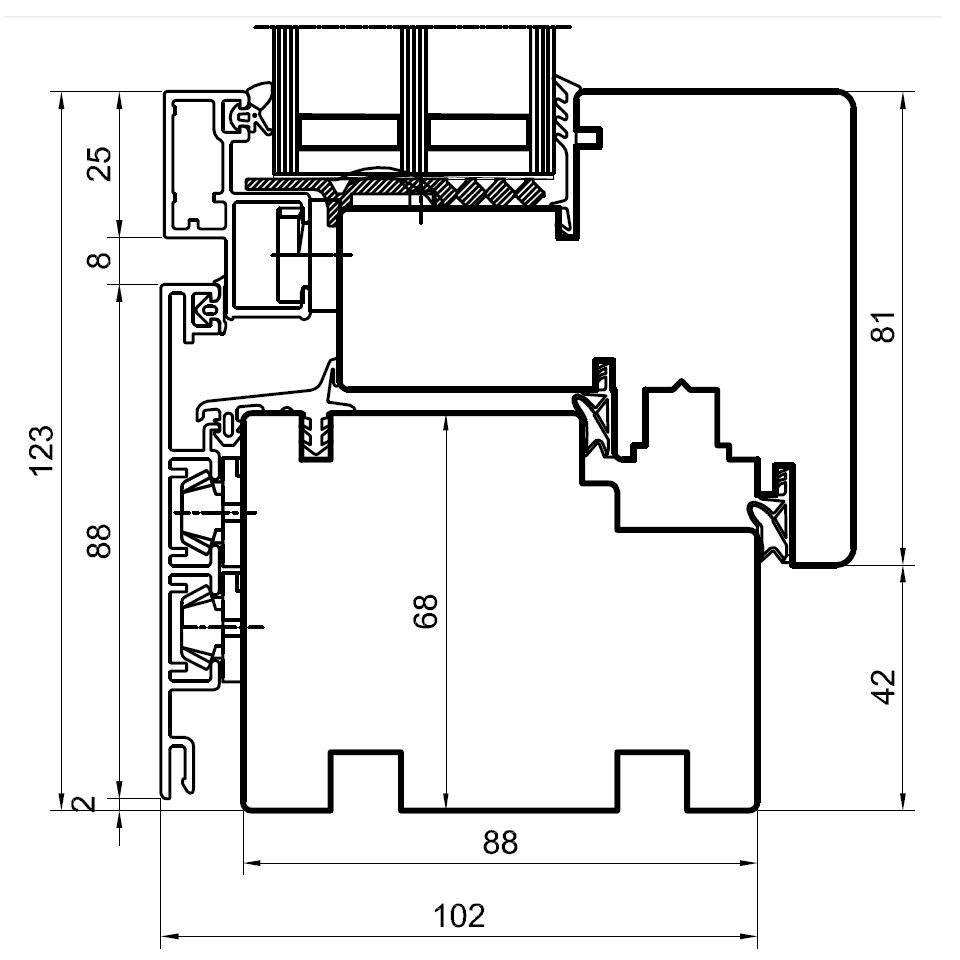 Holz Alu Fenster Drutex Duoline 88 Kiefer Fenster alle Größen – Bild 3