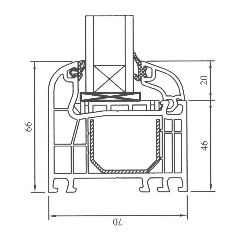 Balkonfenster Crown Platin - 2-fach / 3-fach Festverglasung Balkon Fenster Fest – Bild 3