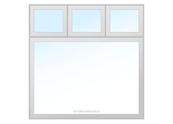 Aluplast PVC Fenster 400 x 400 (Gesamt mit Zusätzen: B 400 x H 900 ) Innen: Weiss (ohne Dekorfarbe) Aussen: Weiss (ohne Dekorfarbe)
