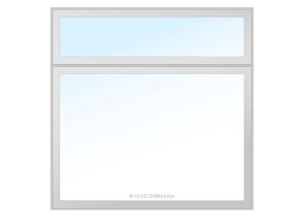 Aluplast PVC Fenster 1050 x 1400 (Gesamt mit Zusätzen: B 1050 x H 2600 ) Innen: Weiss (ohne Dekorfarbe) Aussen: Weiss (ohne Dekorfarbe)