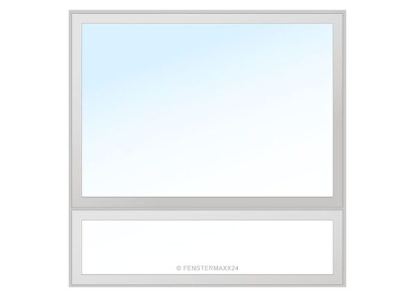 Aluplast PVC Fenster 995 x 1150 (Gesamt mit Zusätzen: B 995 x H 2300 ) Innen: Weiss (ohne Dekorfarbe) Aussen: Weiss (ohne Dekorfarbe)