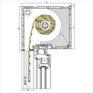 Fenstermaxx24 – Aufsatzrollladen 215 mm mit Insektenschutzgitter Aussen
