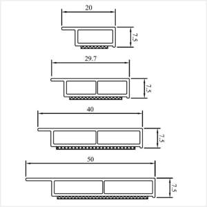 Fenstermaxx24 – Hohlka mmerprofil Deckleiste Auswahl