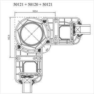 Fenstermaxx24 – Iglo 5 Eckkopplung Variabel 90°