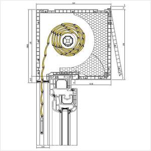 Fenstermaxx24 – Iglo 5 Parallel Schiebe Kipp Tuer Aufsatzrollladen Revision von der Seite
