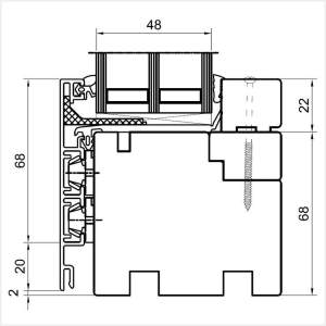 Fenstermaxx24 – Duoline 78 Festverglasung mit Falz fuer Federprofil