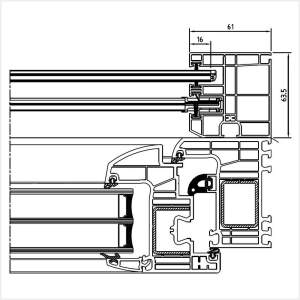 Fenstermaxx24 – Einseitige Fuehrungsschiene mit Insektenschutz am Iglo Energy Profil