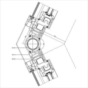 Fenstermaxx24 – Fuehrungsschiene mit variablen Eckverbinder 129° am Iglo 5 Profil