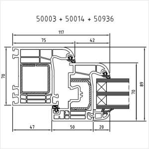 Fenstermaxx24 – Iglo Light Rahmen 75 mm mit Fluegel